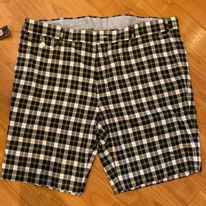 Men's Ralph Lauren plaid shorts - 38 Navy/Green w/ Gold accent Brand new w/ tags
